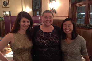 Kate Mittauer, Abigail Besemer, and Jessie Huang-Vredevoogd at 2016 Holiday Party