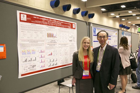 AACR 2014: Lauryn Werner, Shyh-min Huang at poster presentation