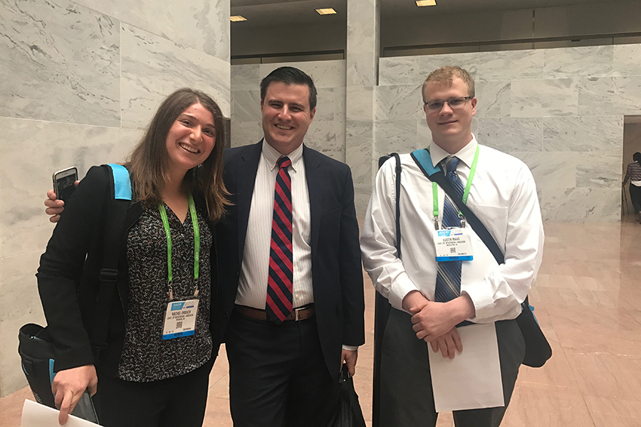 Rachel Orbuch, Adam Swick and Austin Maas at AACR meeting