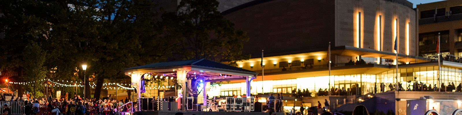 Memorial Union Terrace at night