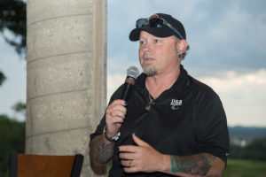 Pat McDonald speaks at 12th Annual Heads Up! Golf Fundraiser 2018