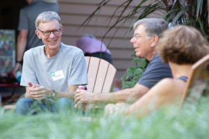 2019 Heads Up! Golf Outing participants in conversation