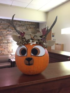 2019 pumpkin decorated at deer