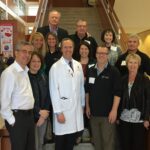 Wolfe family with Department of Human Oncology Chair Dr. Paul Harari