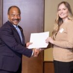 Christine Glitchev receiving Award at eceiving award at UW Madison 2022-2023 Chancellor’s Undergrauate Awards Ceremony Monday, May 1,2023 UW Union South.