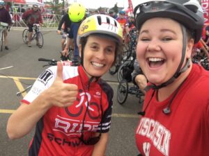 Jeni Smilowitz and Abby at The Ride fundraiser