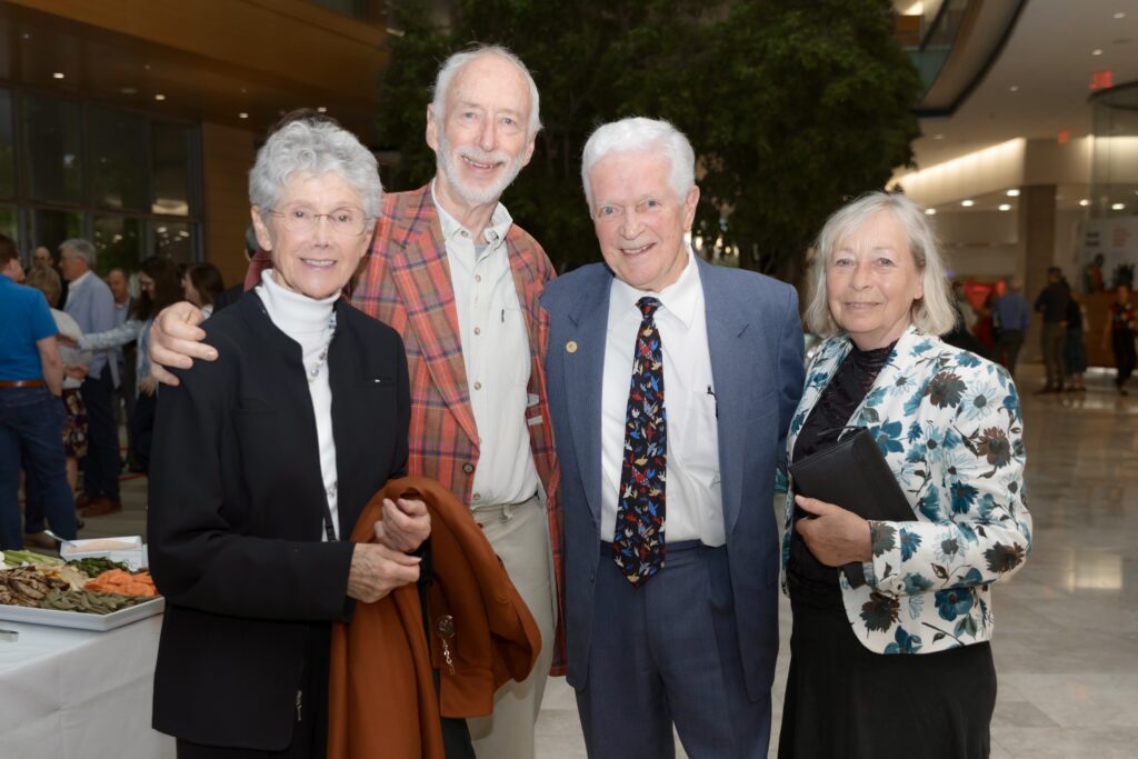 Dr. Richard Steeves and DHO colleague Dr. Bert van der Kogel with spouses Elyane (left) and Ilja (right) at May 2024 DHO celebration event.