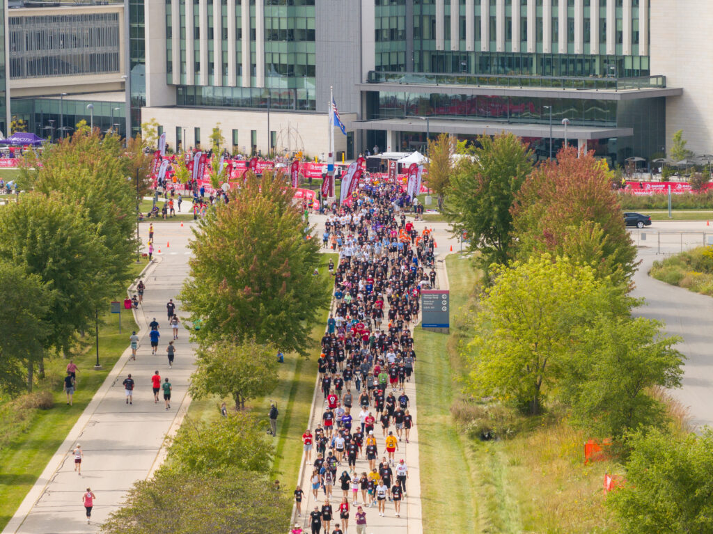 Aerial view of Badger Challenge Race Day
